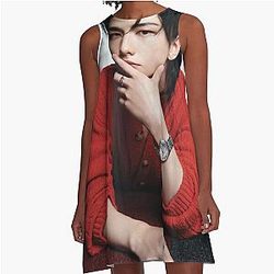 Stray Kids SKZ Hyunjin 3RACHA kpop boy group poster A-Line Dress