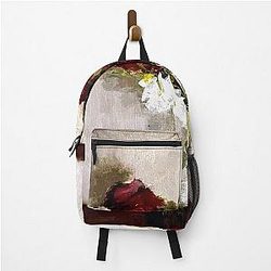 Hyunjin's oil painting art of red roses Stray Kids ESCAPE ethereal vibes Boyfriend material SKZ kpop Backpack