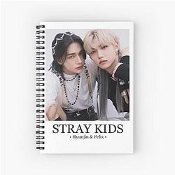 Hyunjin & Felix Stray Kids Minimalist Spiral Notebook