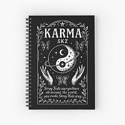 Stray Kids black and white shirt KARMA ceremony images group photo Bang Chan Lee Know Changbin Hyunjin Han Felix Seungmin Jeongin Kpop SKZ Spiral Notebook