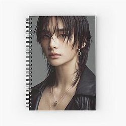 Hyunjin Stray Kids IMAGE Kpop Ot8 Spiral Notebook