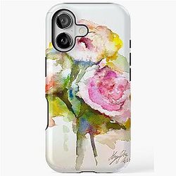 Hyunjin's oil painting art pink roses Stray Kids tour Karma ceremony ethereal vibes Boyfriend material SKZ kpop iPhone Tough Case