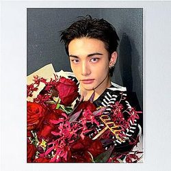 Hyunjin boyfriend-valentine roses Stray Kids CEREMONY karma ethereal kpop Poster