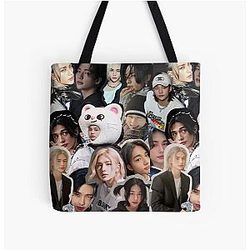 Hyunjin Collage Tote Bag