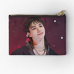 Hyunjin boyfriend cute hug blue Stray Kids ceremony karma ethereal SKZ kpop Zipper Pouch