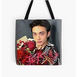 Hyunjin boyfriend valentine Stray Kids CEREMONY magazine cover photocard karma dominATE kpop All Over Print Tote Bag