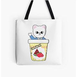 Hyunjin Jiniret Watermelon Strawberry Sorbet All Over Print Tote Bag