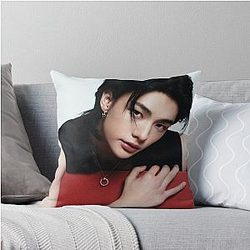 Stray Kids SKZ Hyunjin 3RACHA K-Pop Boy Group Korean Men's Poster Throw Pillow