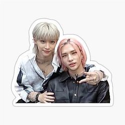 Hyunjin & Felix hugging - Back Door era Sticker