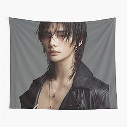Esquire Hyunjin Stray Kids IMAGE kpop Ot8 Tapestry