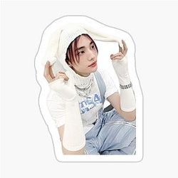 Hyunjin Rabbit Hat Sticker