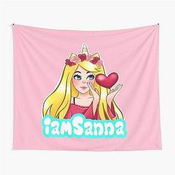 Sanna Loves Unicorn Pink Tapestry