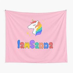 Sanna Loves Unicorn Pink Tapestry