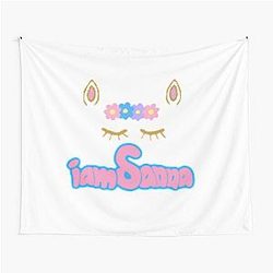 Sanna Loves White Unicorn Tapestry