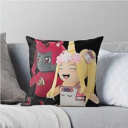 Iamsanna Unicorn Twins Mood Throw Pillow