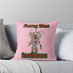 Sanna Loves Unicorns Merry Xmas Throw Pillow