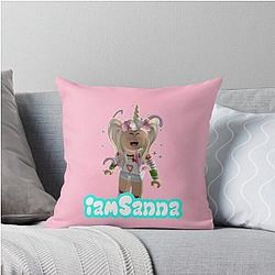 Sanna Loves Unicorns Throw Pillow
