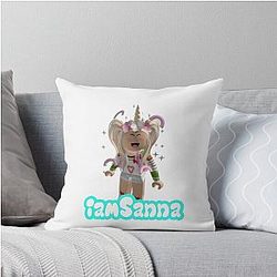 Sanna Loves Unicorns Throw Pillow