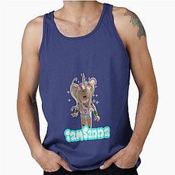 Sanna Loves Unicorn Blue Tank Top