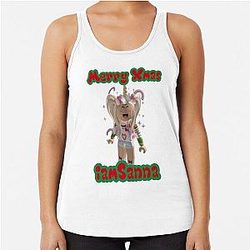 Sanna Loves Unicorns Merry Xmas Racerback Tank Top