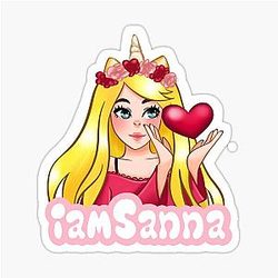 Sanna Loves Unicorns Sticker