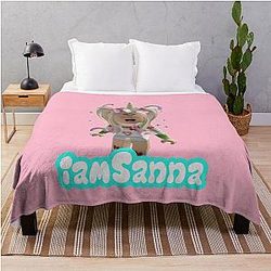 Sanna Loves Unicorn Throw Blanket