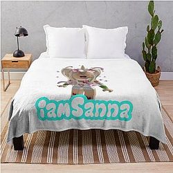 Sanna Loves Unicorn Throw Blanket