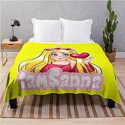 Sanna Loves Yellow Throw Blanket