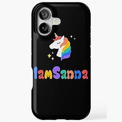 Sanna Loves Unicorns Black iPhone Tough Case