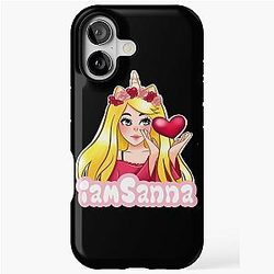 Sanna Loves Unicorns Black iPhone Tough Case