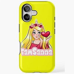 Sanna Loves Unicorns Yellow iPhone Case