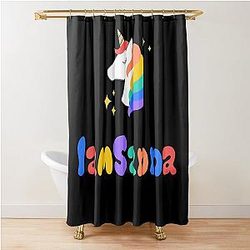 Sanna Loves Unicorns Shower Curtain