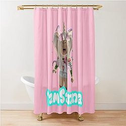 Sanna Loves Unicorns Shower Curtain