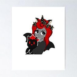 Iamsanna Unicorn Twins Moody Poster