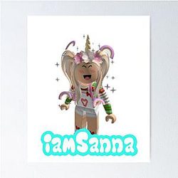Sanna Loves Unicorns Poster