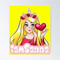 Sanna Loves Unicorns Poster
