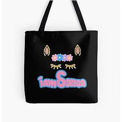 Sanna Loves Unicorns Black Tote Bag
