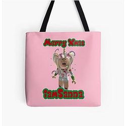 Sanna Loves Unicorns Merry Xmas All Over Print Tote Bag
