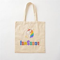 Sanna Loves Unicorns Pink Cotton Tote Bag