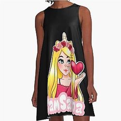 Sanna Loves Black A-Line Dress