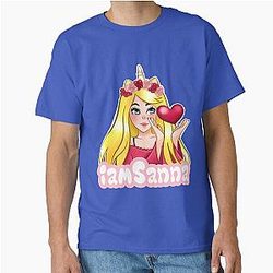 Sanna Loves Unicorns Neon Orange Classic T-Shirt