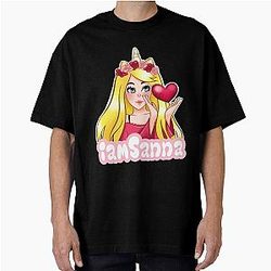 Sanna Loves Unicorns BLACK Oversized T-Shirt