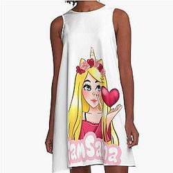 Sanna Loves Unicorns A-Line Dress