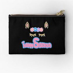 Sanna Loves Unicorns Black Zipper Pouch