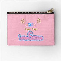 Sanna Loves Unicorns Pink Zipper Pouch
