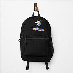 Sanna Loves Unicorn Black Backpack