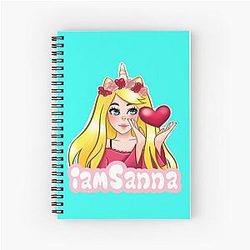 Sanna Loves Unicorns Spiral Notebook