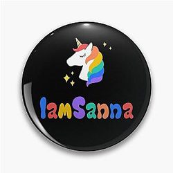 Sanna Loves Unicorns Black Pin