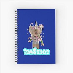 Sanna Loves Unicorns BLUE Spiral Notebook