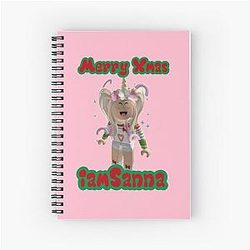 Sanna Loves Unicorns Xmas Spiral Notebook